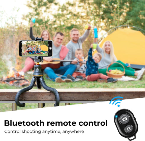 K&F Concept Mini Tripod Stand, Flexible Camera Tripod with Bluetooth Remote, Compatible with Smartphone/Canon Nikon