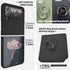 ABITKU 4 360Ring 4 6.7 inch Compatible with Galaxy Z Flip Case, Silicone with Kickstand Holder Microfiber Cloth
