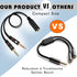 SaiTech IT 3.5mm Headphone Splitter for Computer, 3.5mm to 2 Dual Mic Audio Y Splitter Cable, 2 Pk Black