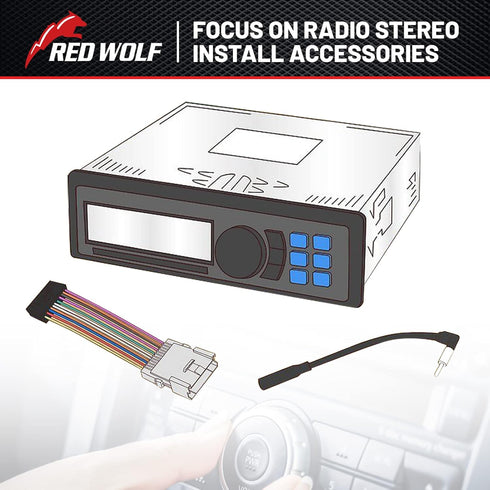 RED WOLF Car Stereo Wire Harness Connector Adapter for 2007-2011 Dodge/Chrysler/Jeep Aftermarket Radio