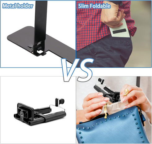 TIESOME 2 Pcs Ultra-Thin Invisible Kickstand, Adjustable Vertical and Horizontal Placement Stand, Metal Case Compatible