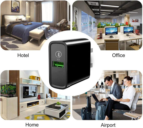 18W Fast Phone Charger for Moto G7 G8 Play Power, Z4 Z3, G Power, G Stylus, Edge Plus, QC3.0 USB Wall Charger Adapter