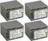 Kastar 4-Pack Replacement Battery NP-FP90 / NP-FP91 for Sony DCR-HC22, DCR-HC23, DCR-HC24, DCR-HC26, DCR-HC28,
