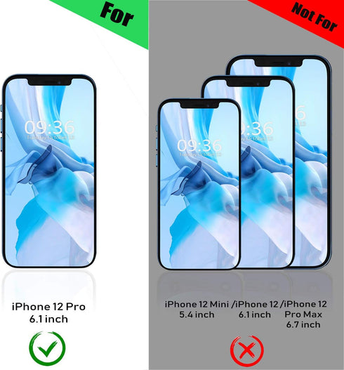 Waterproof Case for iPhone 12 Pro 6.1 inch, Full Body Sealed Cover with Built-in Screen Protector, IP68 Waterproof