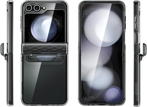 i-Blason Cosmo Case for Samsung Galaxy Z Flip 6 - Built-in Front Screen Protector, Hinge Protection, Slim Clear
