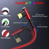 OKRAY USB C Cable 2-Pack, 10ft iPhone 15 Charger Cord, USB-C to C 90 Degree Right Angle, 60W Fast Charging (Red)