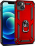 Military Grade Shockproof Case for iPhone 14, 360 Metal Rotating Ring Kickstand Holder Armor, Purple