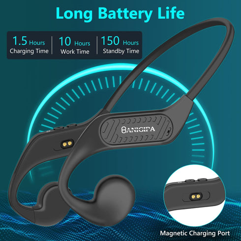 BANIGIPA Open Ear Headphones Wireless Bluetooth, Upgraded 5.3 with Microphone, Waterproof Wireless Headset for Running,