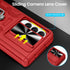 VEGO Case for Galaxy Z Fold 4 with Kickstand, Hinge Protection, Belt Clip Holster, Front Screen Protector, Red