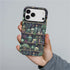 Akinmi 17 17 Case for iPhone Pro,Skeleton Bookshelf Flowers Exquisitely Pattern Double Protective Phone Cover Cases