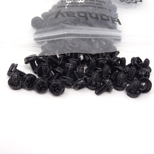Honbay 100PCS 6#-32x6 Hex Phillips Head Replacement Screws for PC Computer Cases