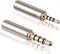 2.5mm to 3.5mm Adapter and 3.5mm to 2.5mm Adapter, Gold Plated Jack Stereo Connector for Smartphones