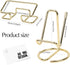 CREECHWA Gold Desk Accessories, Electroplated Metal Phone Holder and Bussiness Card Stand, Cute Office Supplies