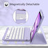 Fintie Keyboard Case for iPad Air 11-inch M2 (2024), Detachable Bluetooth Keyboard, Soft TPU Back Cover, Lilac Purple