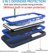 Anloes Heavy Duty Shockproof Case for Samsung Galaxy S20 5G, Rugged Protective 3 in 1 Bumper Cover (Blue)