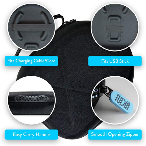 TUDIA EVA Empty Case - Compatible with HyperX Cloud Flight Wireless Gaming Headset, Hard Travel Storage Case