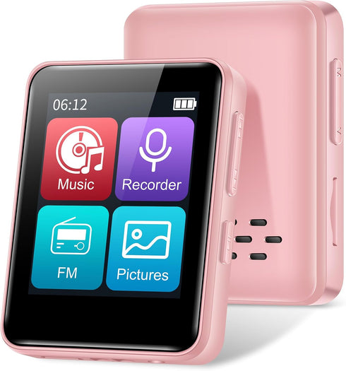woolynew MP3 Player with Bluetooth, 1.8 inch Screen Portable Music Player with Speaker,