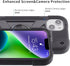 iPhone 14 Plus Case 6.7" - Heavy-Duty Rugged Cover (Black) with Ring Stand, 2 Glass Screen Protectors & 1 Camera Lens