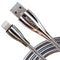 Shop the Silver Metal Braided USB Charging Cable, 3.3ft, Stainless Steel, Tangle-Free, High-Speed Data Sync, Durable