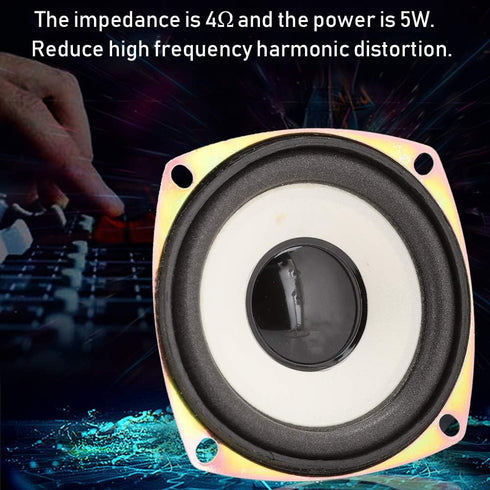 Full Range Speaker, 3 Inch 4ohm 5W Mini Full Frequency Audio Loudspeaker for Multimedia Sound Box DIY