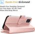 Takfox Galaxy A71 5G Case, PU Leather Wallet Case with 9 Card Slots and Lanyard for Samsung Galaxy A71 5G-Rose Gold