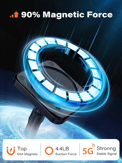APPS2Car for MagSafe Car Mount, Hands Free Car Magnet Phone Mount, 360° Rotation Magnetic Car Mount for Cell Phone, Magnet Phone Holder for Car Compatible with iPhone 15 14 13 12 Series MagSafe Cases