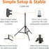 Amazon Basics 2.8-6.7 Pack 2, Portable Aluminum Photography Light Stand Tripod with Case, Adjustable Feet, of Black