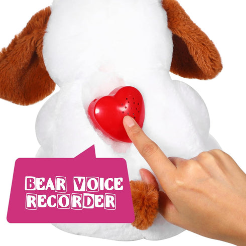 Civaner 2 Pack 20 Voice Recorder for Stuffed Animal Second Red Heart Voice Recorder Sound Recording Device Recordable
