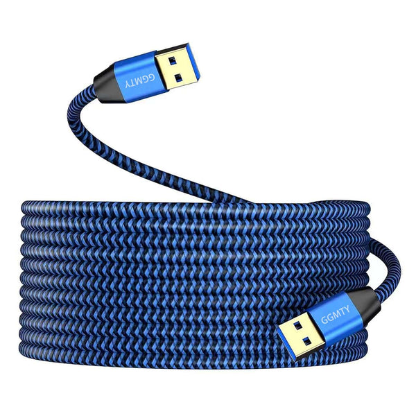 GGMTY USB to USB Cable 25FT, Extreme Long Durable Braided USB 3.0 Male