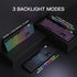 Wireless Keyboard with 7-Color RGB Backlit, Full-Size Computer Keyboard with Phone Tablet Holder, Rechargeable Gaming