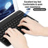 Ultra-Slim Portable Bluetooth Keyboard and Mouse Combo, Compact Rechargeable Wireless Set for iPad Pro/Mac OS/Windows