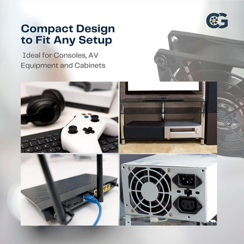 Coolerguys Single USB Fan for PlayStation, Xbox, Receivers, Roku - 80mm
