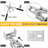 GuanDaooL 10 Sets M6 M4 M5 M6 M8 M10 Rotable Dual Head Cage Nut Tool Kit with Silver Rack Mount Screws - Screw Install