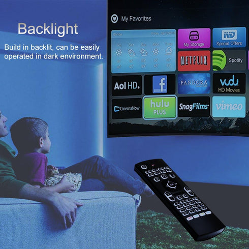 MX3 Air Remote Mouse, 2.4G Multifunctional Backlit Control, Mini Wireless Keyboard for Android TV
