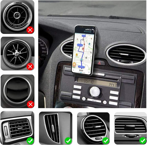 Car Universal Phone Mount for Collapsible Grip/Socket, Air Vent Out Stand Holder for GPS Navigation, All Smartphones