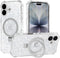 Casehas Magnetic for iPhone 17 Case with Invisible Stand, Compatible with MagSafe, Clear