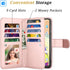 Galaxy A21 Case for Samsung, Takfox PU Leather Wallet Case with 9 ID Credit Card Holder Slots (Rose Gold)