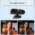 MOERTEK 1080P 90 Webcam for PC, Webcam with Mic, Auto Light Correction, Wide Angle, Built-in Privacy Cover, Supports