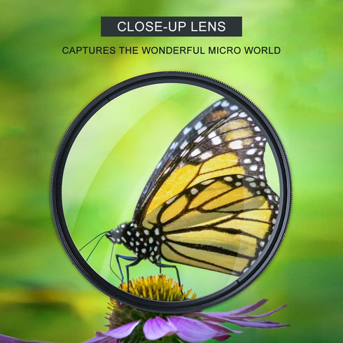 40.5mm Close-up Filter Set (+1,+2,+4,+10), Professional Macro Filter with Filter Pouch