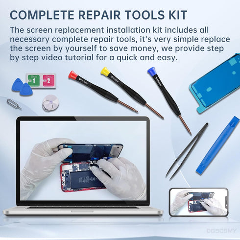 for iPhone 11 Screen Replacement 6.1 inch Assembled with Ear Speaker Assembly, Earpiece, 3D Touch LCD Display Digitizer
