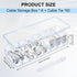 Tatuo 6 Pcs Cable Organizer Box with Wire Ties, Clear Plastic Cord Storage Box with Lid for Home Office Desk
