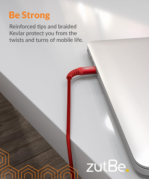 Shield USB-C to Lightning Cable, Braided with Kevlar, for iPhone 14/13/12/11 Pro/Pro Max, Supports Power Delivery (3ft