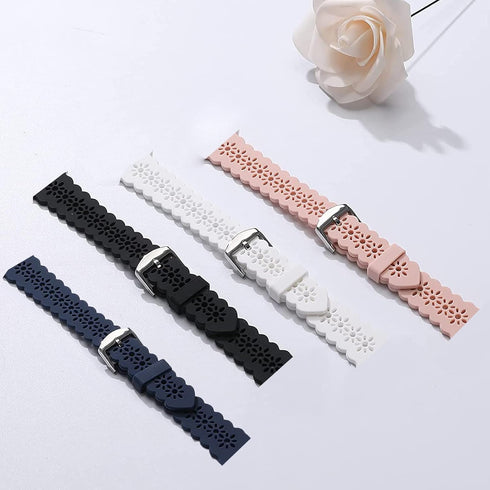 IDW13, IDW16, IDW19 Smartwatch Bands, Lamshaw 22mm Silicone Lace Replacement Straps for Various Watches