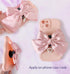 Miitoomo Cute Bow Phone Stands Fashion Cellphone Charm Grip Holder Universal Rotatable (Pink)