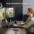 UGREEN 7 1 4K@60Hz 10Gbps 100W in Docking Station Dual Monitor, USB C Hub Dual HDMI Display, USB-A/C Data Ports, PD