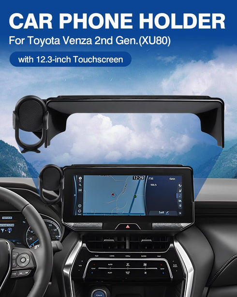 Autorder Car Phone Holder for Toyota Venza 2021-2024, 12.3" Screen Mount with 360 Degree Rotation