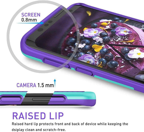 Jeylly Galaxy S9 Case with 2 Pack HD Soft Screen Protector, Ultra Slim One-Piece Anti-Slip Rugged Soft TPU Bumper