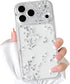 NITITOP Compatible for iPhone 17 Pro Case Cute Clear Flower Floral Artistic Design