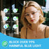 GenXenon (GS03-C) Smart Glasses for Women, Clear Frame Blue Light Glasses, Magnetic Charging, Open-Ear Design, Voice