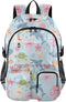 ALAZA School Backpack for Teen Girls Boys Ocean Crab Turtle Shells Kids
